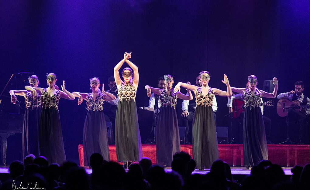 group of girls performing flamenco